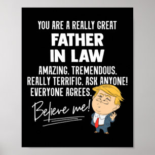 Poster Drôle Trump 2020 Vraiment Grand Père En Droit Cade