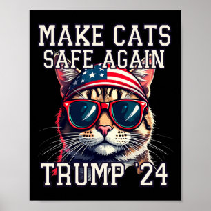 Poster Drôle Trump 24 Président Dete Meme Rend Les Chats