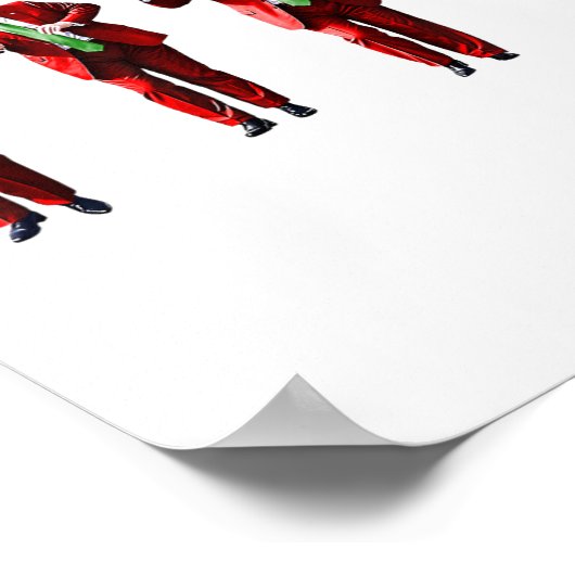 Poster Drôle Trump Danse Santa Claus Noël Noël Noël Noël (Coin)