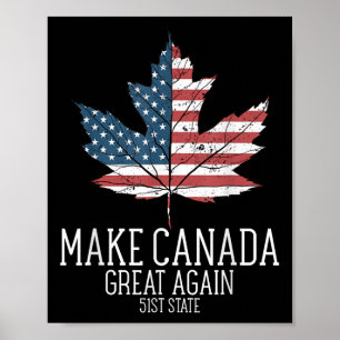 Poster Drôle Trump Drapeau Américain Rendre sa grandeur a