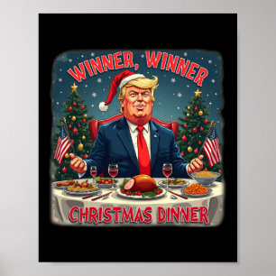 Poster Drôle Trump gagnant de l'Humour à Noël M