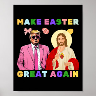 Poster Drôle Trump Jésus-Christ Faire Pâques Grande Encor