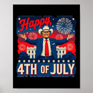 Poster Drôle Trump Joyeux 4 juillet