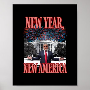 Poster Drôle Trump Nouvel An Nouvelle Amérique Républicai