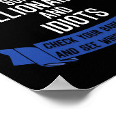 Poster Drôle Trump Supporte Les Idiots Et Les Billionnair (Coin)