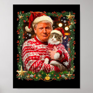 Poster Drôle Trump Sweater de Noël pour les Noël Amoureux