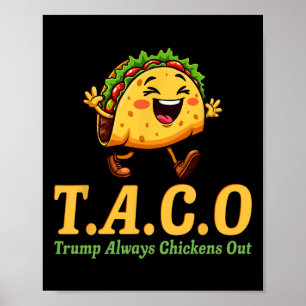 Poster Drôle Trump Taco Trump abandonne toujours 8