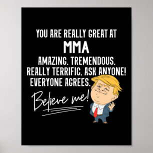 Poster Drôle Trump Vraiment Super Mma Arts Martiaux
