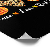 Poster Drôle Turquie Paix Amour Rad Tech Automne Thanksgi (Coin)