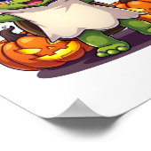 Poster Drôle Turtle Ghost Citrouille Boo Halloween Kids M (Coin)