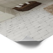 Poster Drôle Vache Highland assis sur les toilettes Salle (Coin)