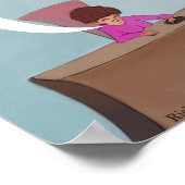 Poster Drôle Vaches Caricature Sur Unisex Watch (Coin)