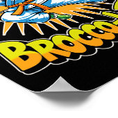 Poster Drôle Vegetable Design Brocco Lee In Karate Action (Coin)