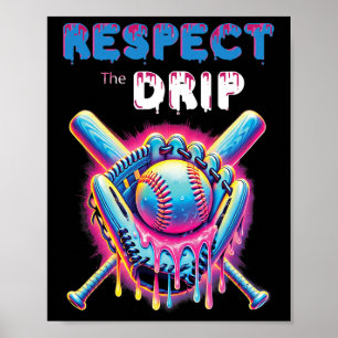 Poster Drôle Vendre Goutte Glace Crème Goutte Respect La