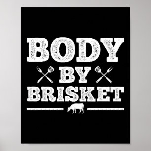 Poster Drôle Viande Grillant Art Pour Hommes Femmes Barbe