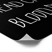 Poster Drôle Zombie Dessert Lady Doigts Pudding de Sang (Coin)