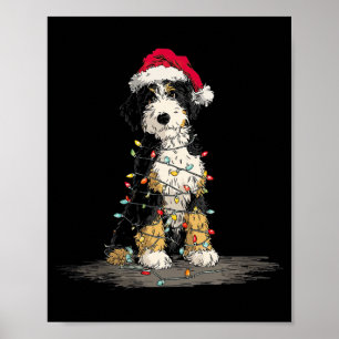 Poster Drôles de Bernedoodle Graphiques de Noël Chien Lum