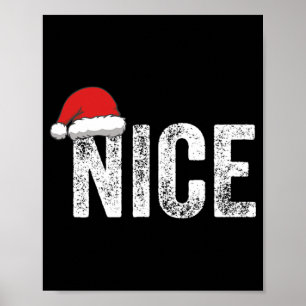 Poster Drôles de couples assortis Naughty Nice Noël Son