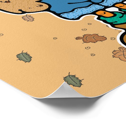 Poster drôles de dinde dans les salles (Coin)