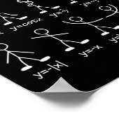 Poster Drôles de figures bâtonnets de graphique de maths (Coin)