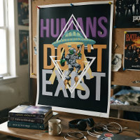 Drôles d'humains n'existent pas Rétro Sci-fi Alien
