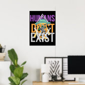 Poster Drôles d'humains n'existent pas Rétro Sci-fi Alien (Bureau à domicile)