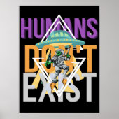 Poster Drôles d'humains n'existent pas Rétro Sci-fi Alien (Devant)