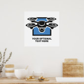 Poster Drone de texte personnalisé (Cuisine)