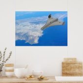 Poster Drone militaire à jet noir (Cuisine)