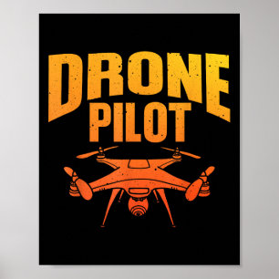 Poster Drone Pilote Art Pour Hommes Femmes Enthousiaste D