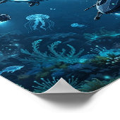 Poster Drones de haute mer — Art d'exploration de robots  (Coin)