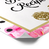Poster Drop Your Recipes Here Bridal Shower Sign (Coin)