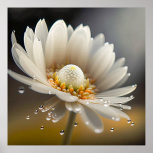 Poster Droplets Fleurs Calme Nature Tranquille Flux Pacif