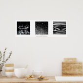 Poster Droplets Triple Art Print (Cuisine)