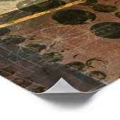 Poster Droplets verts circulaires (Coin)