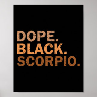 Poster Drug Black Scorpio Melanin African Zodiac Scorpio 