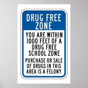 Poster drugsvrije schoolzone
