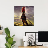 Poster Druid Warrior Princess Imaginaire Art (Bureau à domicile)
