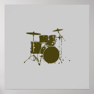Poster drum for walls, musical print