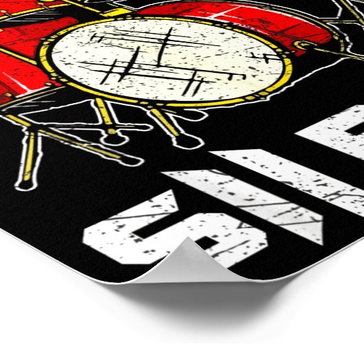 Poster Drum Percussionist Drummers I Destroy Silence Drum (Coin)