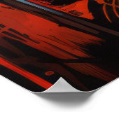 Poster Drum Player Musique Peinture Art Décor Abstrait (Coin)