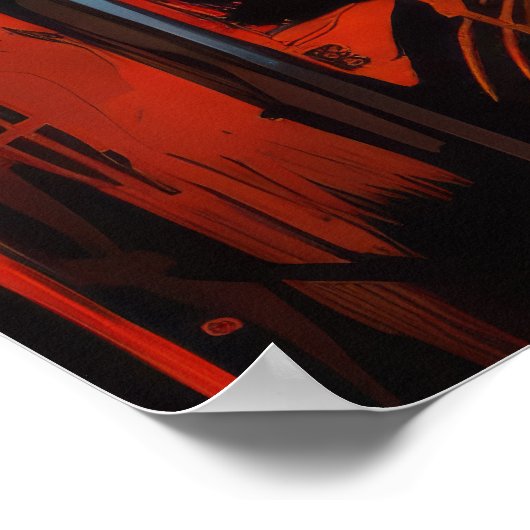 Poster Drum Player Musique Peinture Art Décor Abstrait (Coin)