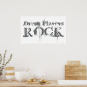 Poster Drum Players Rock (Cuisine)