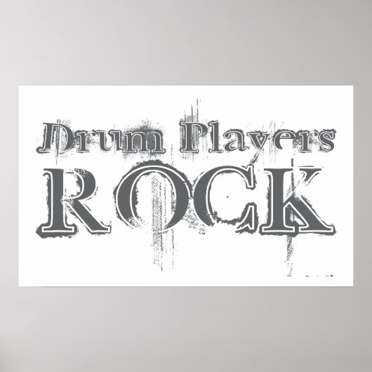 Poster Drum Players Rock (Devant)