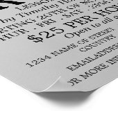 Poster Drummer, Cours de tambour Publicité (Coin)