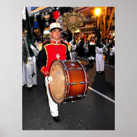 Poster Drummer dans le défilé du dimanche des Rameaux, Ma (Devant)