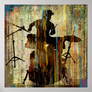 Poster Drummer Streak, Copyright Karen J Williams