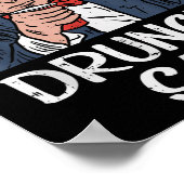 Poster Druncle Sam Funny Oncle Sam Beer 4 juillet (Coin)