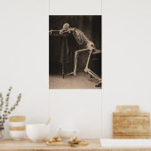 Poster Drunk Skeleton (Cuisine)