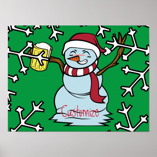 Poster Drunk Snowman Thunder_cove (Devant)